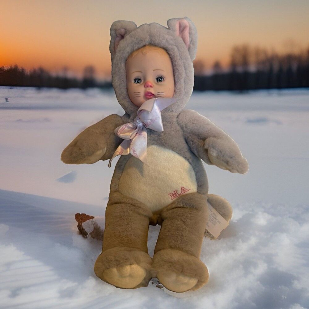 Madame Alexander Hug Me Kitty Plush Doll Silver Gray Costume Baby Doll 13"
